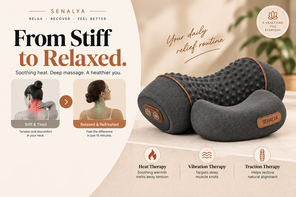 Senalya™ Heated Neck Massage Pillow