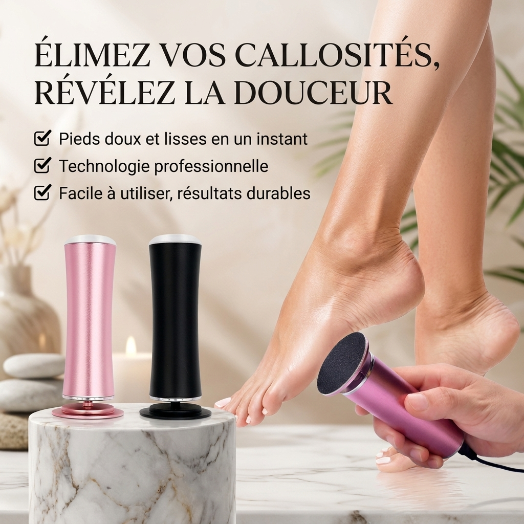 Râpe Électrique Pédicure Pro — Élimine les Callosités en 30 Secondes